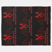 Tribal Ribbon...hersenschimmels Fleece Deken (Voorkant (Horizontaal))