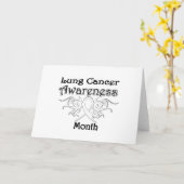 Tribal Ribbon - Lung Cancer Awareness Maand Kaart (Gele Bloem)