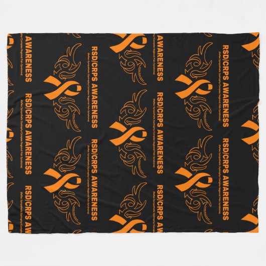 Tribal Ribbon...RSD/CRPS Fleece Deken (Voorkant (Horizontaal))