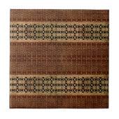Tribal Rich Brown Mudcloth Tegeltje (Voorkant)