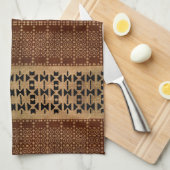 Tribal Rich Brown Mudcloth Theedoek (Quarter Fold)