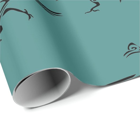 Tribal Roadrunner Silhouette Cadeaupapier (Rol Hoek)