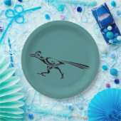Tribal Roadrunner Silhouette Papieren Bordje (Feest)
