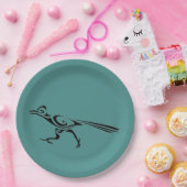 Tribal Roadrunner Silhouette Papieren Bordje (Feest)