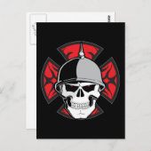 Tribal Ronde Kruisschedel Briefkaart (Voorkant / Achterkant)