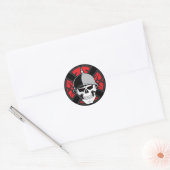 Tribal Ronde Kruisschedel Sticker (Envelop)