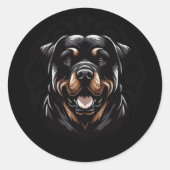 Tribal Rottweiler Sticker – Fierce & Loyal (Voorkant)