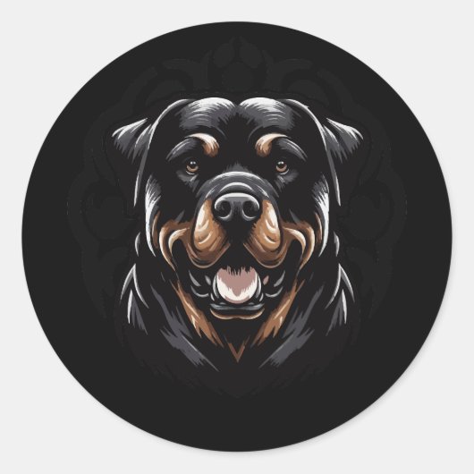 Tribal Rottweiler Sticker – Fierce & Loyal (Voorkant)