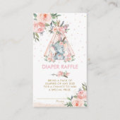 Tribal roze olifant Baby luier en Informatiekaartje (Voorkant)