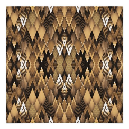 TRIBAL RUSTIC TRIANGULAR PATROON PERFECT POSTER (Voorkant)