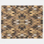 TRIBAL RUSTIEKE DRIEHOEKIGE PATROON FLEECE DEKEN (Voorkant (Horizontaal))