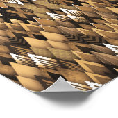 TRIBAL RUSTIEKE DRIEHOEKIGE PATROON POSTER (Hoek)