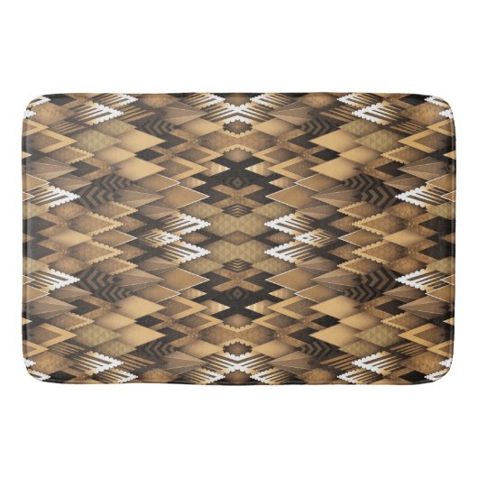 TRIBAL RUSTISCH DRIEHOEKIG PATROON BADMAT (Voorkant)
