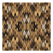 TRIBAL RUWE DRIEHOEKIGE PATROON PERFECT POSTER (Voorkant)