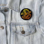 tribal ryuu gold ronde button 5,7 cm (In situ)