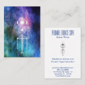 *~* Tribal Sacred Geometry Waterverf Aztec Shaman Visitekaartje (Voorkant / Achterkant)