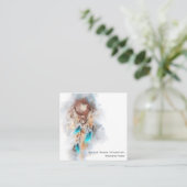 *~* Tribal Sacred Shamen Shamanic Dream Catcher Vierkante Visitekaartje (Staand voorkant)