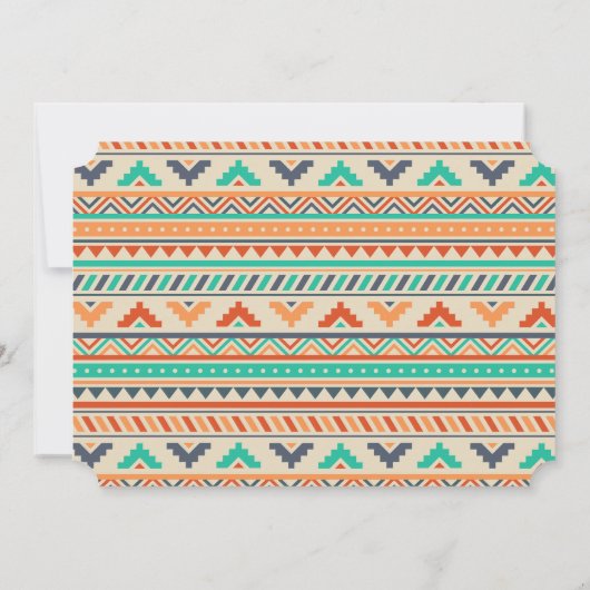 Tribal Safari Animals Boy Baby shower Party Kaart (Achterkant)