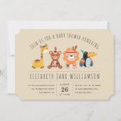Tribal Safari Dieren | Boy Baby shower Party Kaart (Voorkant)
