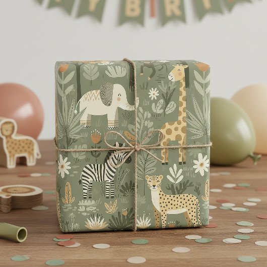 Tribal Safari Jungle ID1260 Cadeaupapier