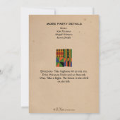 Tribal Safari Party Invite- Kente Cloth CUSTOM Kaart (Achterkant)