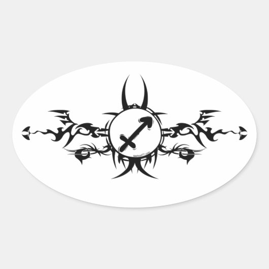 Tribal Sagittarius Stickers (Voorkant)