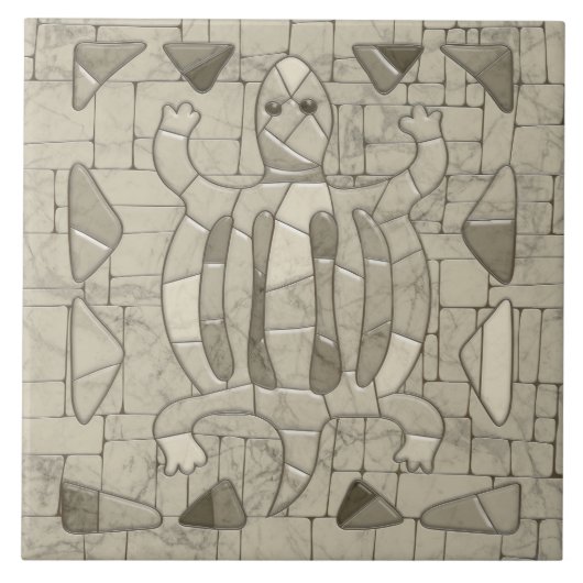 Tribal Sand Mosaic Art Tegeltje (Voorkant)