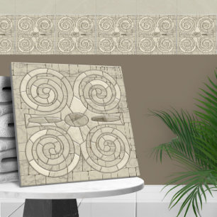 Tribal Sand Mosaic Art Tegeltje