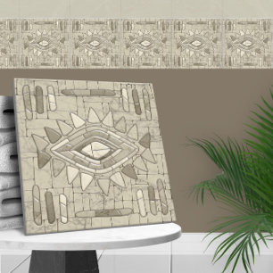 Tribal Sand Mosaic Art Tegeltje
