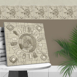 Tribal Sand Mosaic Art Tegeltje