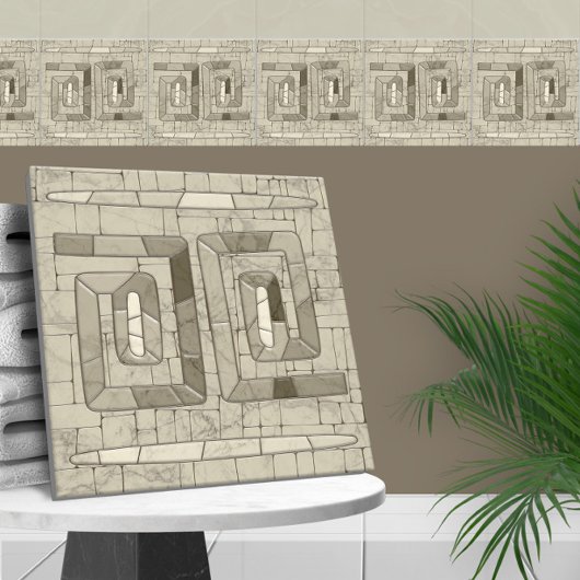 Tribal Sand Mosaic Art Tegeltje