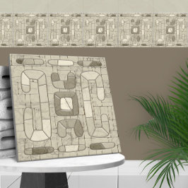 Tribal Sand Mosaic Art Tegeltje