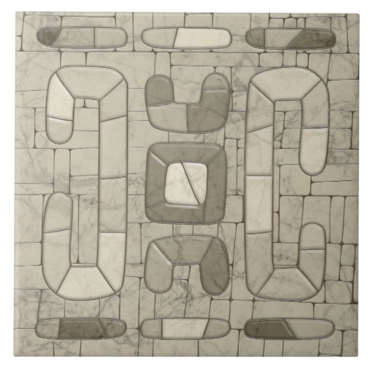 Tribal Sand Mosaic Art Tegeltje (Voorkant)