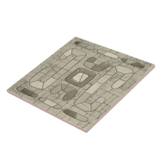 Tribal Sand Mosaic Art Tegeltje (Zijkant)