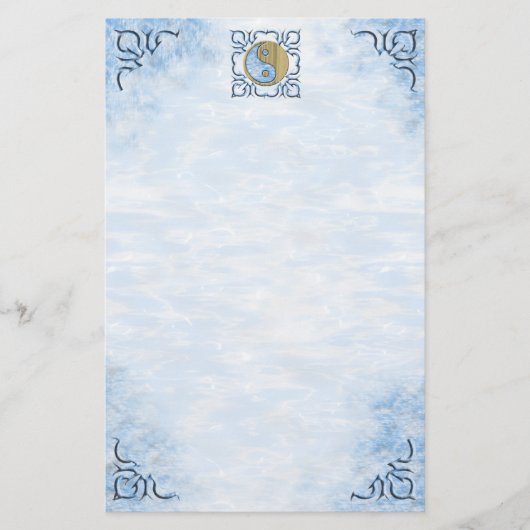 Tribal Sand & Water Yin Yang Briefpapier (Voorkant)