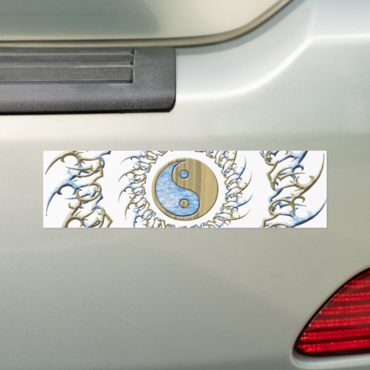 Tribal Sand & Water Yin Yang Bumpersticker (Op auto)