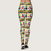 Tribal Scandinavisch patroon Design Leggings (Achterkant)