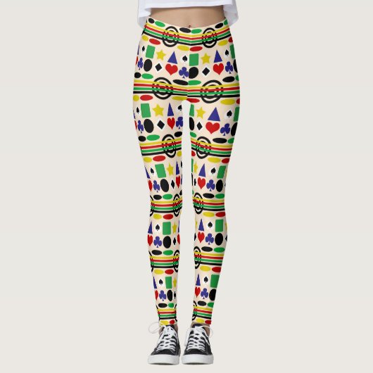 Tribal Scandinavisch patroon Design Leggings (Voorkant)