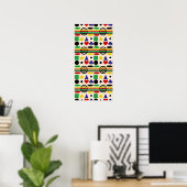 Tribal Scandinavisch patroon Design Poster (Thuiskantoor)