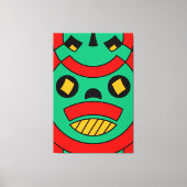 Tribal Scary Masker Canvas Afdruk (Voorkant)