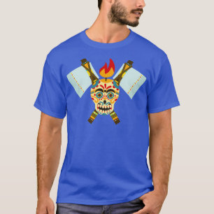 Tribal schedel Dual Ax 2 T-shirt