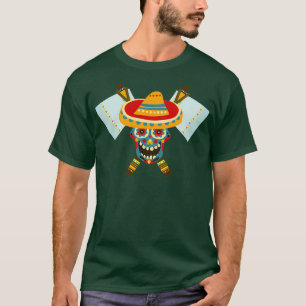 Tribal schedel Dual Ax 7 T-shirt