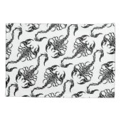 Tribal Scorpion Black and White Pattern Kussensloop (Achterkant-Links)