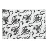 Tribal Scorpion Black and White Pattern Kussensloop (Achterkant-Rechts)