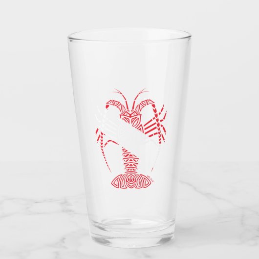 Tribal Scuba Flag Spiny Lobster Glas (Voorkant)