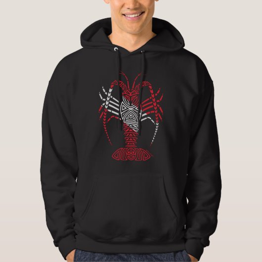 Tribal Scuba Flag Spiny Lobster Hoodie (Voorkant)