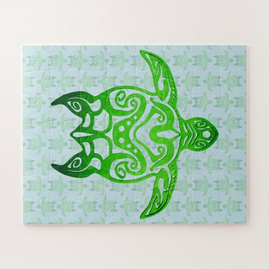 Tribal Sea Turtle Honu Legpuzzel (Horizontaal)