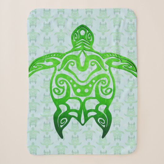 Tribal Sea Turtle Honu Sherpa Deken (Voorkant)