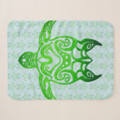 Tribal Sea Turtle Honu Sherpa Deken (Voorkant (horizontaal))