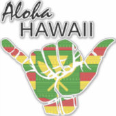 TRIBAL SHAKA (HANG LOS) ALOHA HAWAII KANAKA LT STICKER (Voorkant)